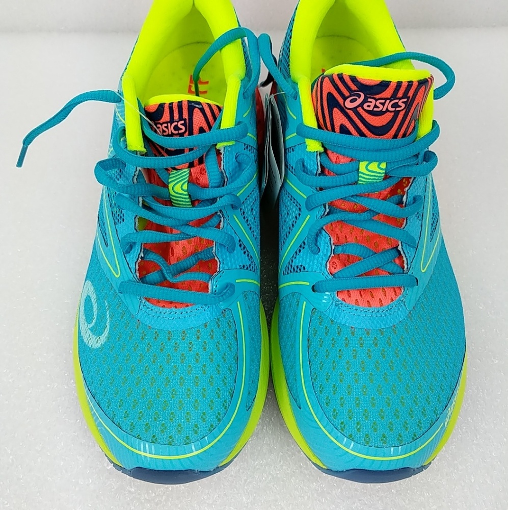 Asics Noosa FF T772n Aquarium Yellow Neon Shoes - Picture 4 of 8